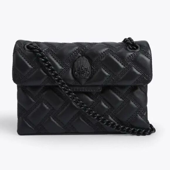 Kurt Geiger Mini Kensington Drench Bag Leather Black - Picture 1 of 9